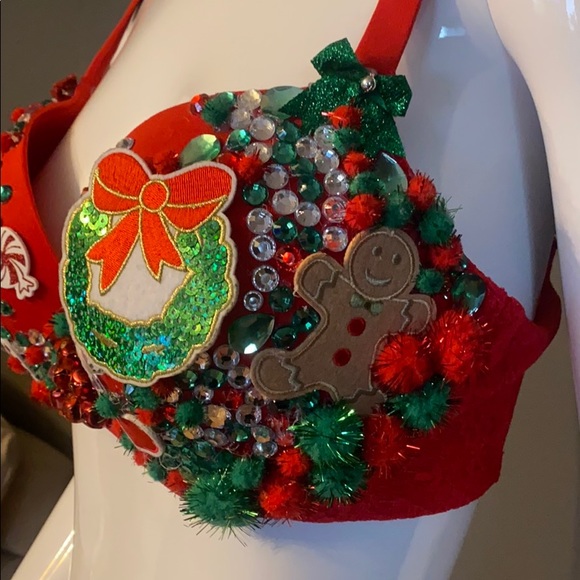 Handmade Bedazzled Bra - Picture 2 of 5